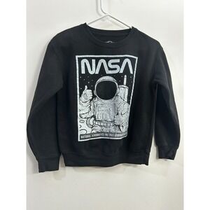 Eighty Eight NASA Sweatshirt Youth Large 14 Black Astronaut Graphic Space